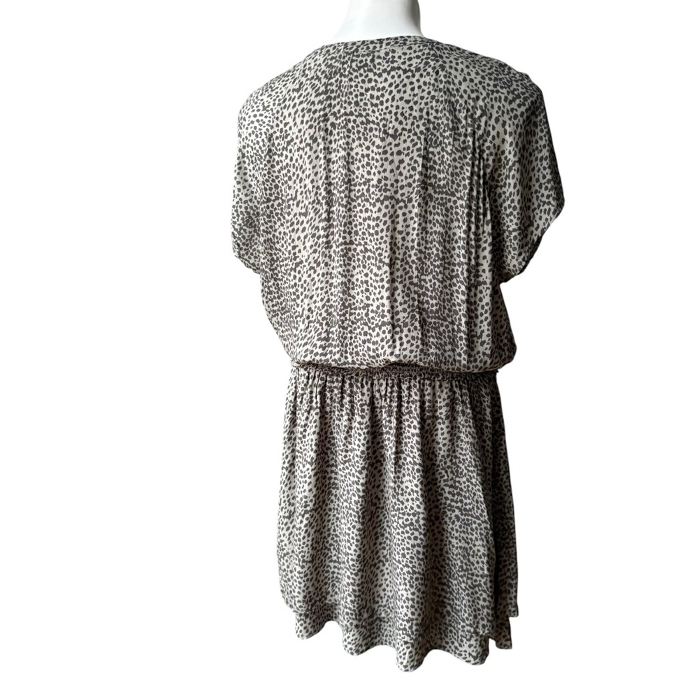Rails Karla Animal Print Mini Dress in Olive Lynx, Sz L - Picture 8 of 14